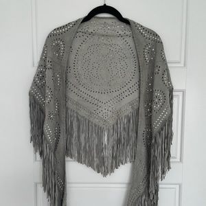Suede Fringe Wrap